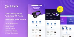 Bakix Crowdfunding Startup Fundraising WordPress Theme 1.0破解版主题