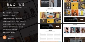Baowe Responsive One/Multi Page Portfolio WordPress Theme 1.1破解版主题