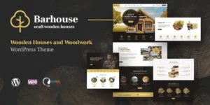 Barhouse Wooden House Construction and Woodworks WordPress Theme 1.1.6破解版主题