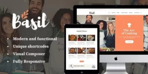 Basil | Cooking Classes and Workshops WordPress Theme 1.3.7破解版主题