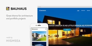 Bauhaus Architecture Portfolio WordPress Theme 1.3.8破解版主题