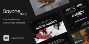 Bayone Creative Agency Portfolio WordPress Theme 1.0.2破解版主题