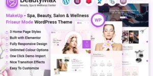 Beautymax Makeup Beauty Spa Salon Wellness Center WordPress Theme 1.0破解版主题