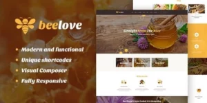 Beelove | Honey Production and Sweets Online Store WordPress Theme 1.2.6破解版主题