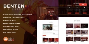 Benten Responsive One Page Portfolio HTML Template 1.1破解版主题