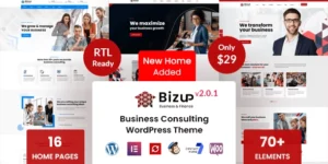 Bizup Business Consulting WordPress Theme 2.0.4破解版主题
