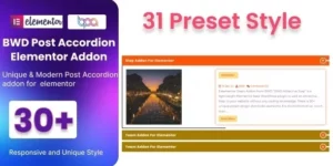 Blog Post Accordion Addon For Elementor 1.0破解版插件