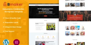 Bmaker Construction WordPress Theme 1.0.0破解版主题