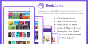 BookJunky WooCommerce Book Store for WordPress 1.0.6破解版主题