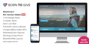 Born To Give Charity Crowdfunding WP Theme 3.0破解版主题