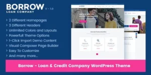 Borrow Loan Company Responsive WordPress Theme 1.5.5破解版主题