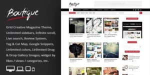 Boutique Grid = Creative Magazine WordPress Theme 2..8破解版主题