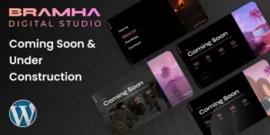 Bramha Coming Soon Under Construction WordPress Theme 1.0.0破解版主题