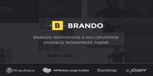 Brando Responsive and Multipurpose OnePage WordPress Theme 2.4破解版主题