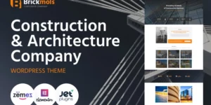 Brickmols Responsive Construction Architecture Company WordPress Theme 1.0.4破解版主题