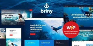 Briny | Scuba Diving Water Sports WordPress Theme + RTL 1.5.4破解版主题