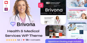 Brivona Clinical Websites WordPress Theme with Appointments Booking 5.5破解版主题