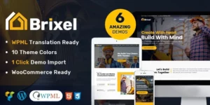 Brixel Building Construction WordPress Theme 2.1.0破解版主题