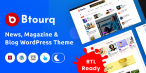 Btourq WordPress News Magazine Theme 1.0.4破解版主题