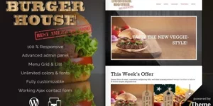 Burgerhouse – Fast Food Restaurant WordPress Theme 1.07破解版主题