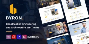 Byron | Construction and Engineering WordPress Theme 1.15破解版主题