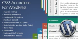 CSS3 Accordions For WordPress 3.0破解版插件