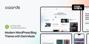 Caards Modern Blog Magazine WordPress Theme with Dark Mode 1.0.0破解版主题