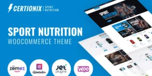 Certionix Sport Nutrition Website Template with Woocommerce and Elementor WooCommerce Theme 1.0.0破解版主题