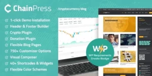 ChainPress | Financial WordPress Business Blog Theme 1.0.4破解版主题