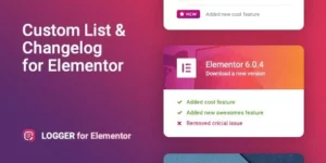 Changelog Custom List for Elementor – Logger 1.0.7破解版插件