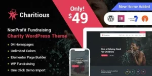 Charitious NonProfit Fundraising Charity WordPress Theme 3.4破解版主题