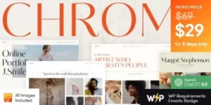 Chroma Photography Portfolio WordPress Theme 1.3.0破解版主题