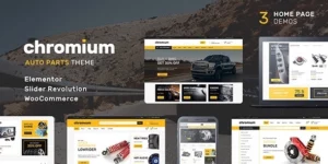 Chromium Auto Parts Shop WordPress WooCommerce Theme 1.3.28破解版主题