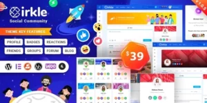 Cirkle – Social Networking WordPress Theme 1.0.2破解版主题