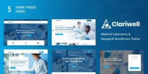 Clariwell – Medical Laboratory Research WordPress Theme 1.0.2破解版主题