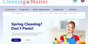 Cleaning Master Landing page with Blog WordPress Theme 1.2破解版主题
