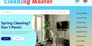 Cleaning Master Website With Blog Elementor WordPress Theme WordPress Theme 2.1破解版主题