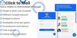 Click to mail Fancy Mailto UI chat bubbles WordPress plugin 1.0破解版插件
