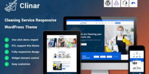Clinar – Maintenance and Cleaning Service Responsive WordPress Theme 1.0.1破解版主题