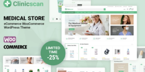 Clinicscan – Medical and Drug WooCommerce Theme 1.0.0破解版主题