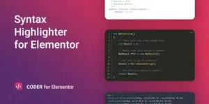 Coder – Syntax Highlighter for Elementor 1.0.9破解版插件