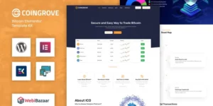 Coingrove Bitcoin Cryptocurrency Elementor WordPress Theme 1.0.0破解版主题