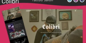 Colibri Tattoo Salon Landing page Elementor WordPress Theme 1.1破解版主题