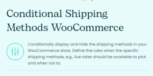 Conditional Shipping Methods WooCommerce 1.2.0破解版插件