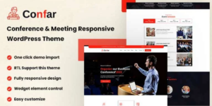 Confar – Conference WordPress Theme 1.0.1破解版主题