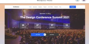 Conference Event Landing page Elementor WordPress Theme WordPress Theme 1.0.0破解版主题