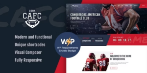 Conquerors | American Football NFL WordPress Theme 1.2.13破解版主题