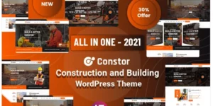 Constor Construction and Building Responsive WordPress Theme 1.0破解版主题