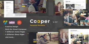 Cooper Creative Responsive Personal Portfolio WordPress Theme 4.4破解版主题