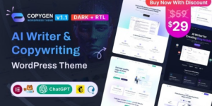 CopyGen AI Writer Copywriting Landing Page WordPress Theme 1.2.3破解版主题
